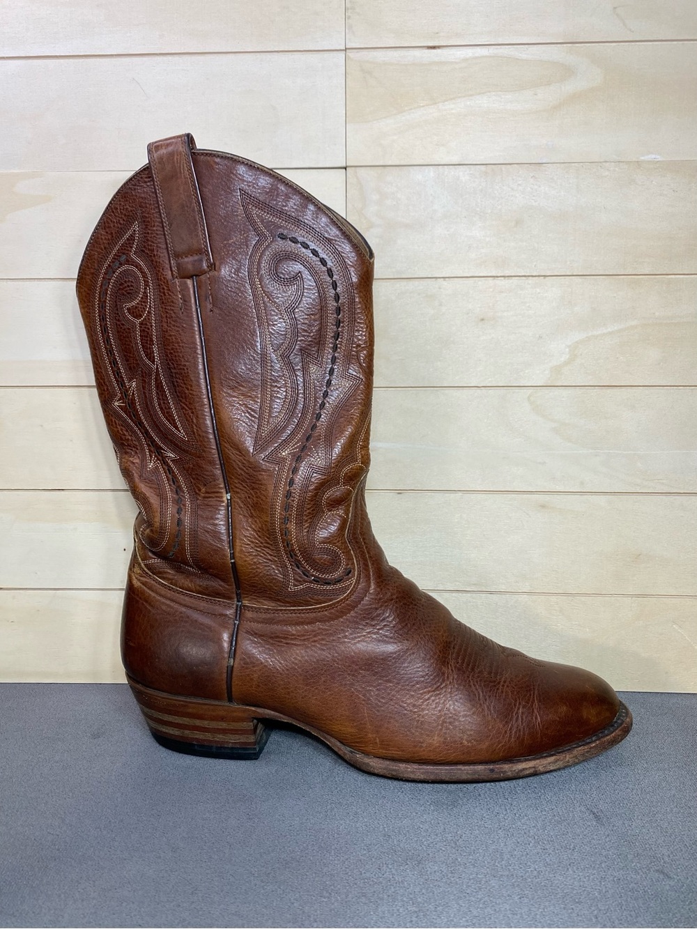 Ariat Heritage Cowboy Boots Brown Leather Men's Size 10.5 EE Shoes Western